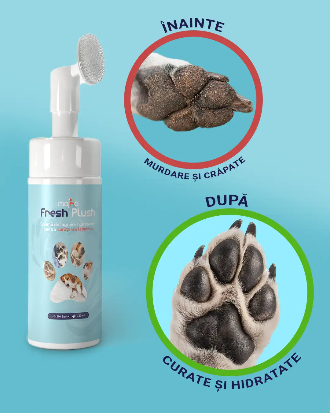 Fresh Plush - Spumă de curățare lăbuțe și blană