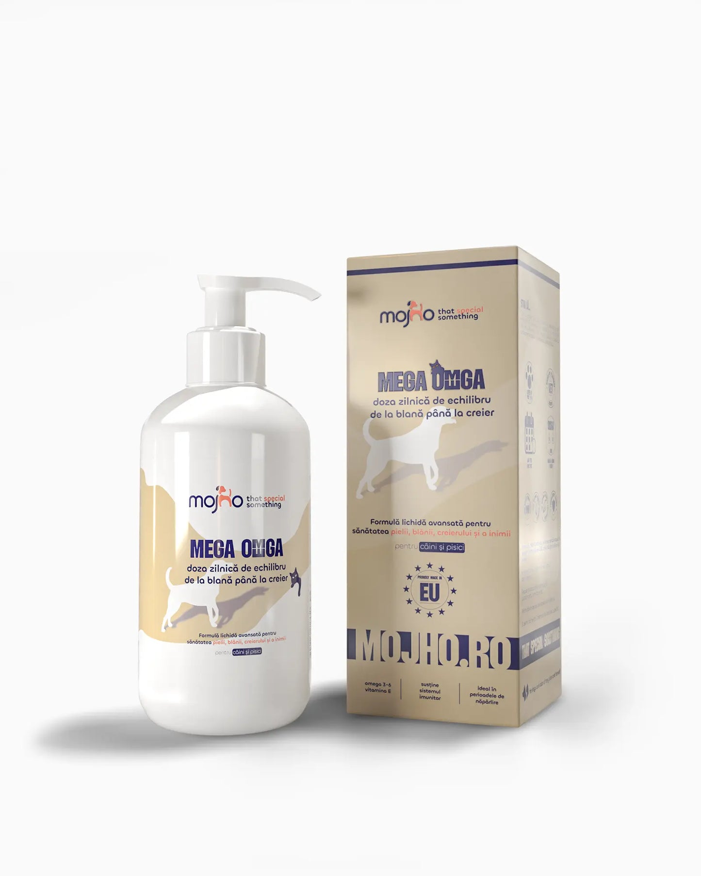 Mega Omega - Formulă lichidă pentru sănătatea pielii, blănii, creierului și a inimii