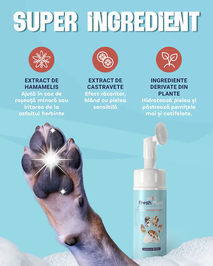 Fresh Plush - Spumă de curățare lăbuțe și blană