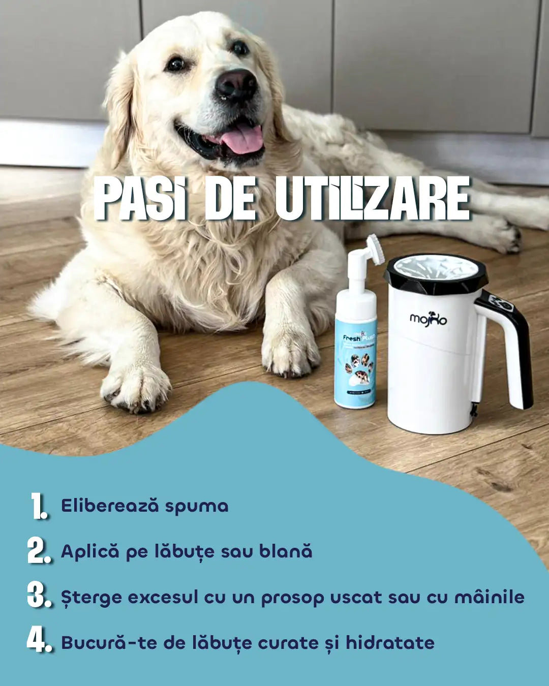 Fresh Plush - Spumă de curățare lăbuțe și blană