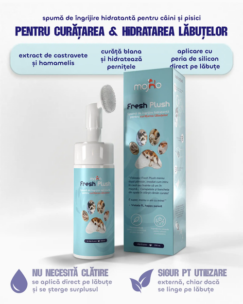 Fresh Plush - Spumă de curățare lăbuțe și blană