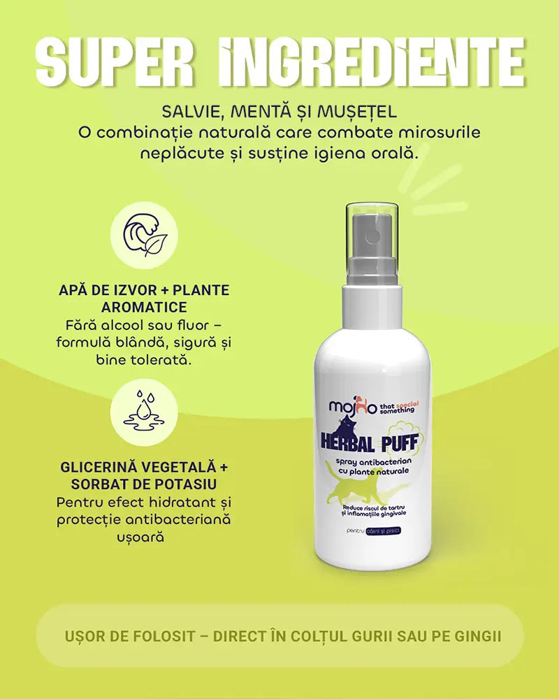 Herbal Puff - Spray oral cu extracte naturale