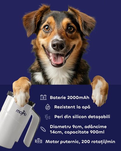 Spin Buddy Max - curățător automat de lăbuțe, câini talie medie și mare